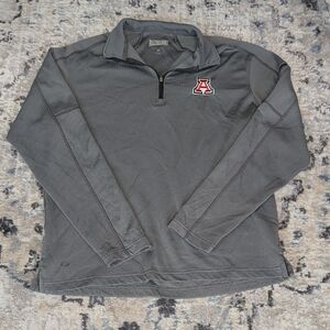 Pennant Sportswear Arizona Wildcats Quarter Zip Pullover Gray NCAA Size M